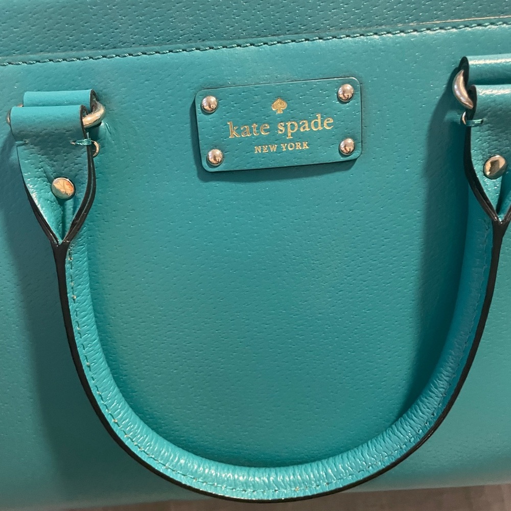 Kate Spade Turquoise Satchel with Gold Hardware